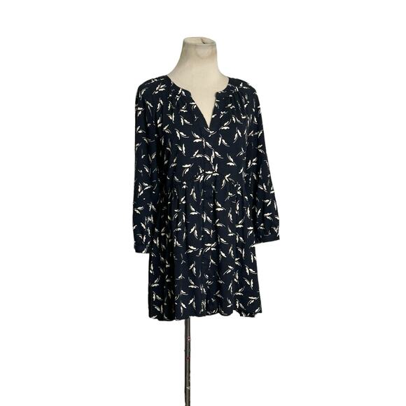 Maeve Winona black cream print 3/4 sleeves babydoll tunic top size Small - Picture 9 of 12